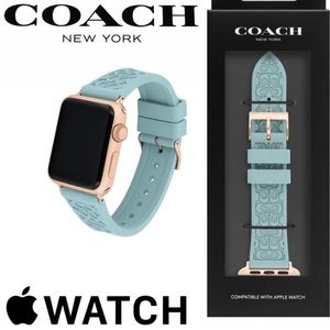 Soft Blue Authentic Coach Apple Watch Band 38/40/41mm BRAND NEW IN BOX
